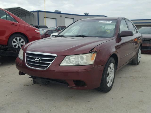 5NPET46C09H527168 - 2009 HYUNDAI SONATA GLS MAROON photo 2