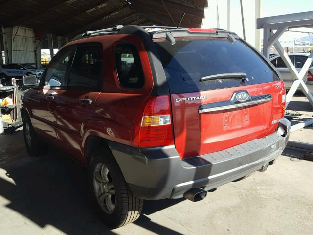 KNDJF723877400067 - 2007 KIA SPORTAGE E RED photo 3