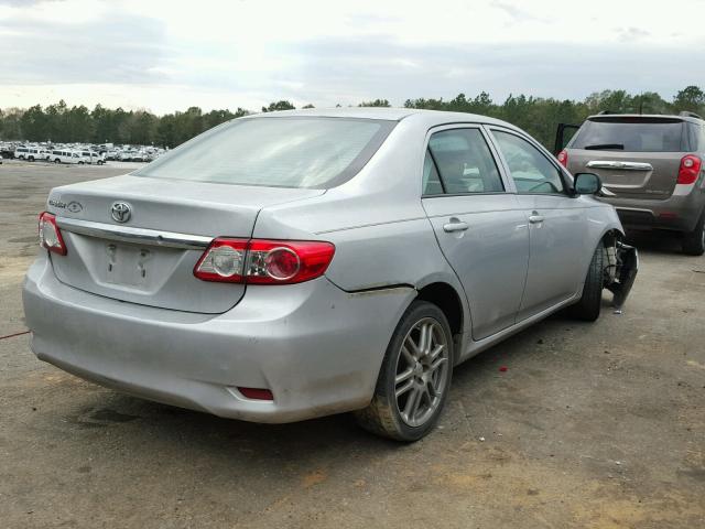 2T1BU4EE8DC959795 - 2013 TOYOTA COROLLA BA SILVER photo 4