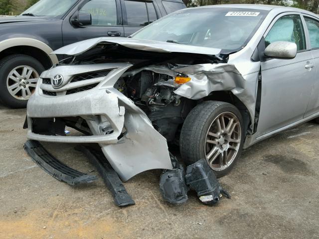 2T1BU4EE8DC959795 - 2013 TOYOTA COROLLA BA SILVER photo 9