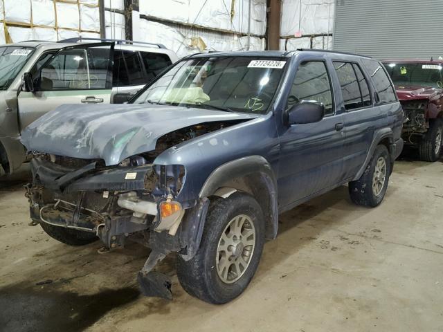 JN8DR07Y91W511728 - 2001 NISSAN PATHFINDER BLUE photo 2