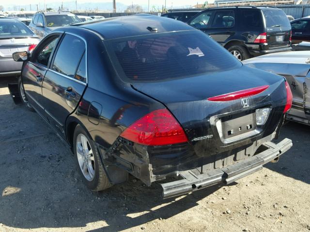 1HGCM56817A178596 - 2007 HONDA ACCORD EX BLACK photo 3