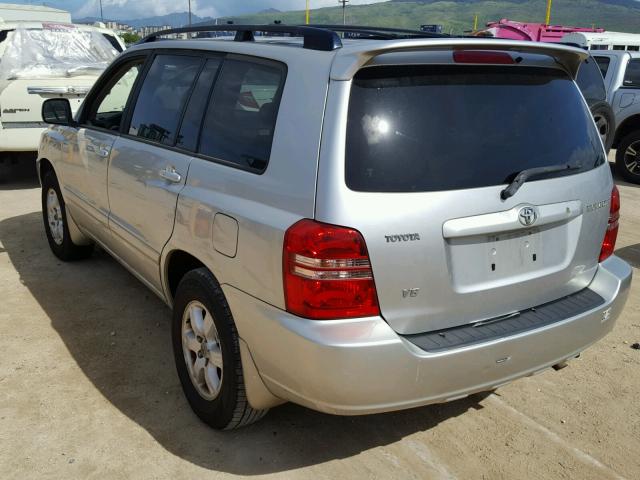 JTEGF21A510002713 - 2001 TOYOTA HIGHLANDER SILVER photo 3