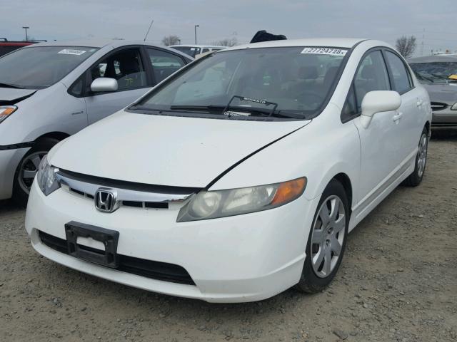 2HGFA16596H513902 - 2006 HONDA CIVIC LX WHITE photo 2