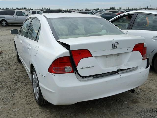 2HGFA16596H513902 - 2006 HONDA CIVIC LX WHITE photo 3