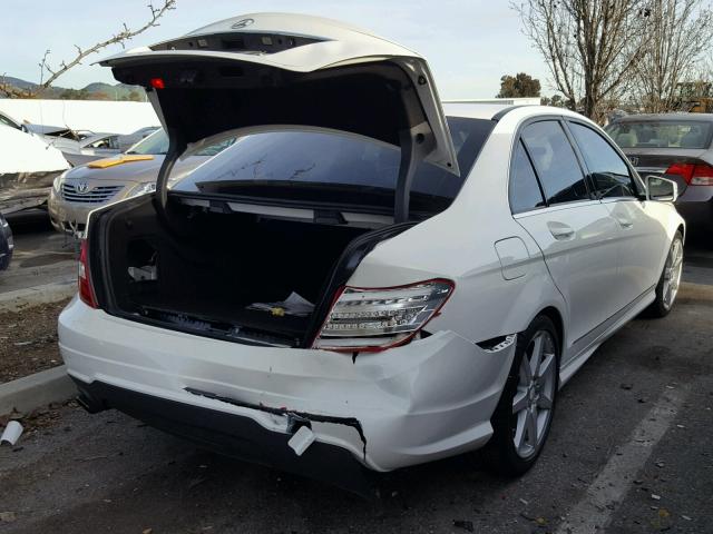 WDDGF4HB2EA927888 - 2014 MERCEDES-BENZ C 250 WHITE photo 4