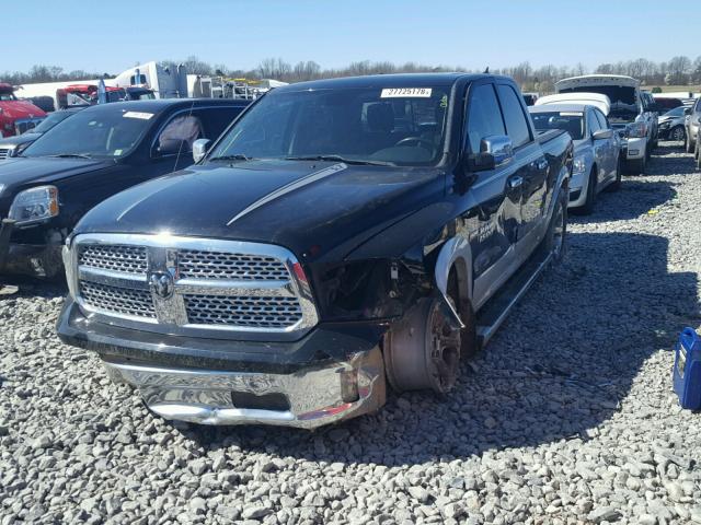 1C6RR7NT6DS702382 - 2013 RAM 1500 LARAM BLACK photo 2