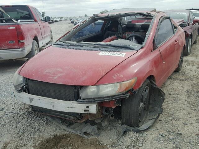 2HGFG128X6H542338 - 2006 HONDA CIVIC EX RED photo 2