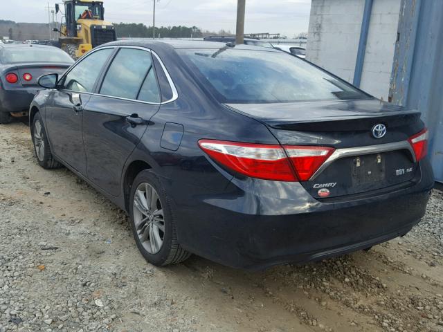 4T1BD1FK3FU164559 - 2015 TOYOTA CAMRY HYBR BLUE photo 3