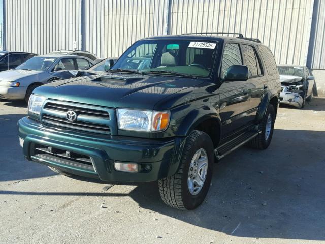 JT3HN86R1Y0314622 - 2000 TOYOTA 4RUNNER SR GREEN photo 2