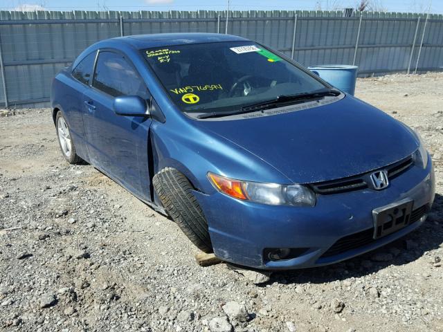 2HGFG12878H576594 - 2008 HONDA CIVIC EX BLUE photo 1