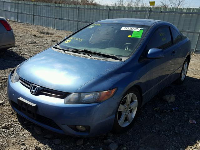 2HGFG12878H576594 - 2008 HONDA CIVIC EX BLUE photo 2