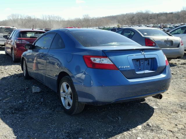 2HGFG12878H576594 - 2008 HONDA CIVIC EX BLUE photo 3