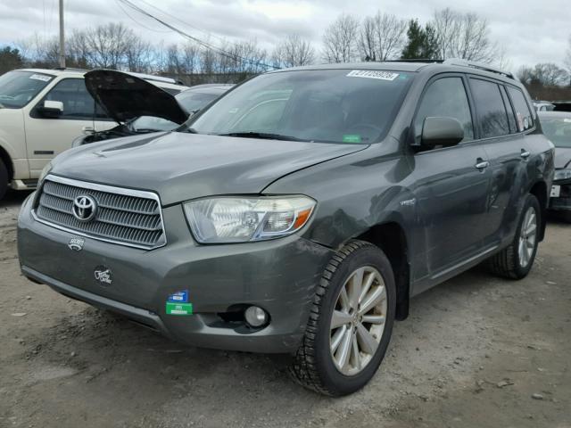 JTEEW44A382015702 - 2008 TOYOTA HIGHLANDER GREEN photo 2