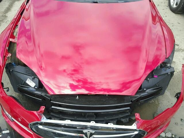 5YJSA1E40FF113951 - 2015 TESLA MODEL S RED photo 7