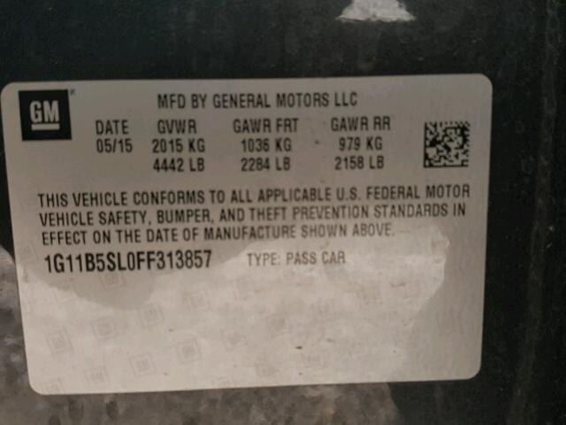 1G11B5SL0FF313857 - 2015 CHEVROLET MALIBU LS Grafit foto 10