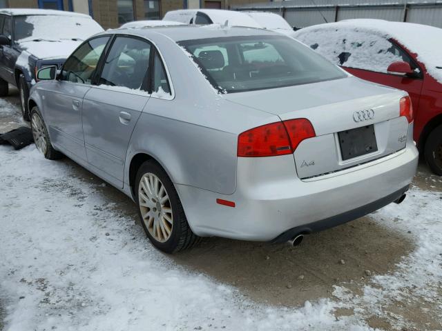 WAUDF78E56A187213 - 2006 AUDI A4 2.0T QU SILVER photo 3