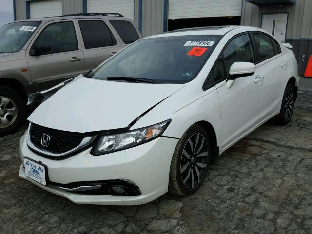 19XFB2F92FE047231 - 2015 HONDA CIVIC EXL WHITE photo 2