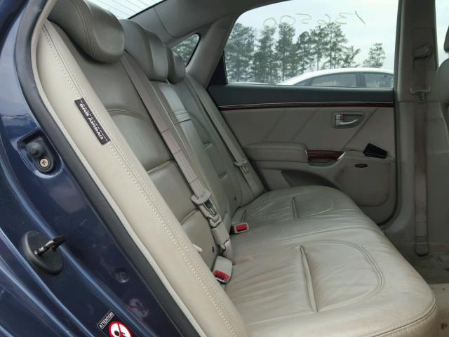 KMHFC46F66A104012 - 2006 HYUNDAI AZERA SE BLUE photo 6