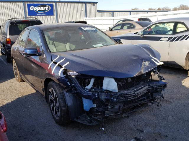 1HGCR2F74GA024794 - 2016 HONDA ACCORD EX BLUE photo 1