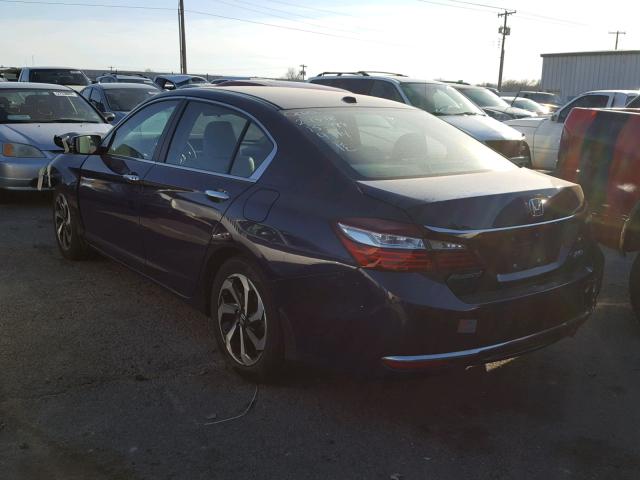 1HGCR2F74GA024794 - 2016 HONDA ACCORD EX BLUE photo 3