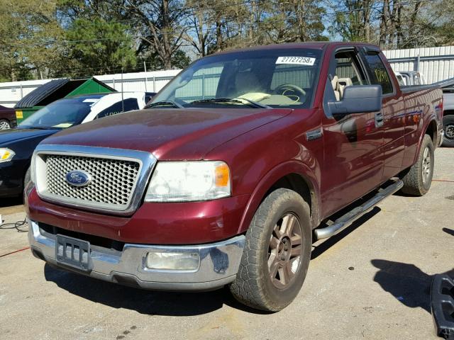 1FTPX12554NA75858 - 2004 FORD F150 MAROON photo 2