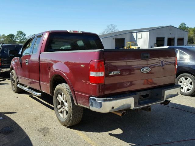 1FTPX12554NA75858 - 2004 FORD F150 MAROON photo 4