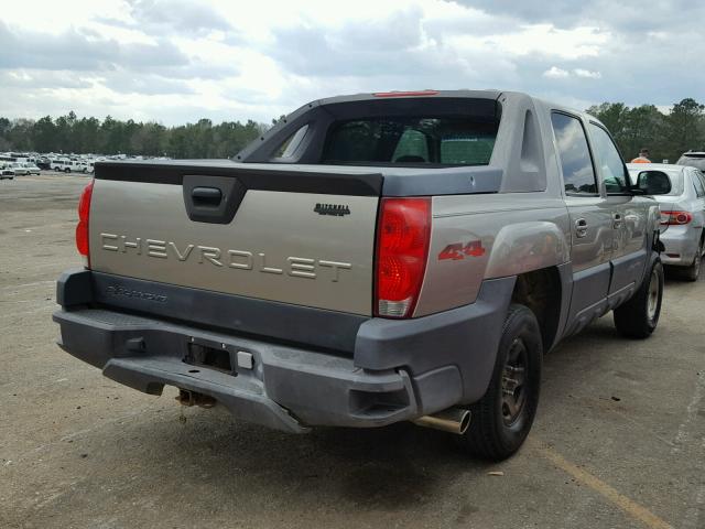 3GNEK13T63G199395 - 2003 CHEVROLET AVALANCHE BEIGE photo 4