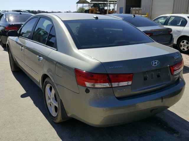 5NPEU46C78H345608 - 2008 HYUNDAI SONATA SE GREEN photo 3