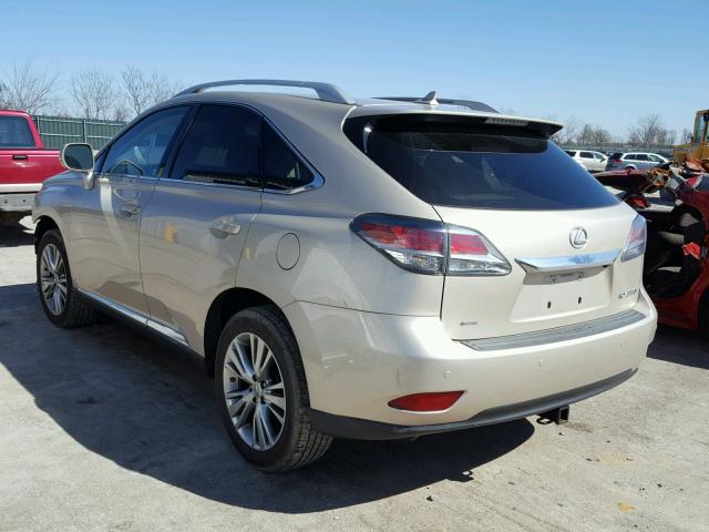 2T2BK1BA4DC161795 - 2013 LEXUS RX 350 GOLD photo 3