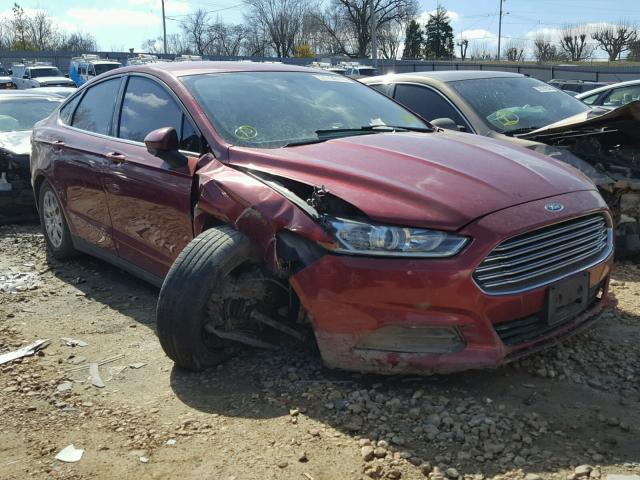 3FA6P0G78DR241891 - 2013 FORD FUSION S RED photo 1