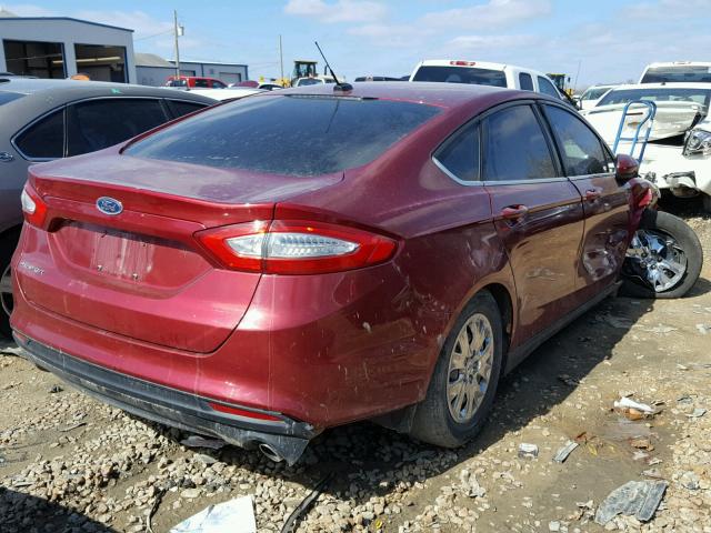 3FA6P0G78DR241891 - 2013 FORD FUSION S RED photo 4