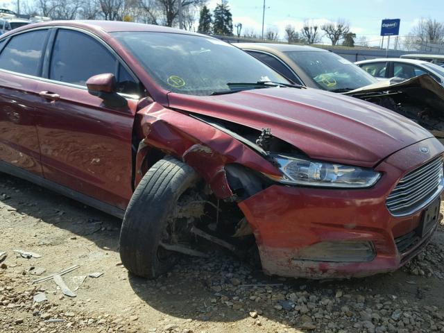 3FA6P0G78DR241891 - 2013 FORD FUSION S RED photo 9