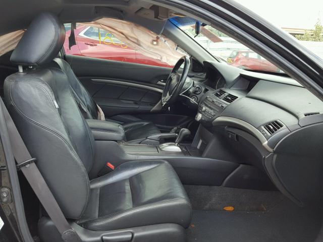 1HGCS12839A010384 - 2009 HONDA ACCORD EXL BLACK photo 5