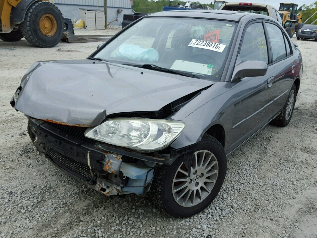 2HGES26745H550743 - 2005 HONDA CIVIC EX 绿色 照片 2