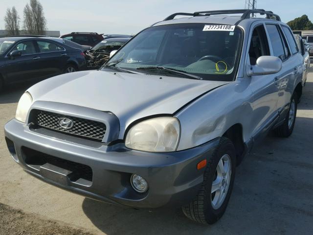 KM8SC13D54U678757 - 2004 HYUNDAI SANTA FE G SILVER photo 2