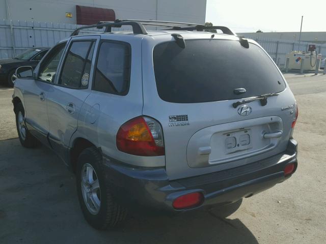 KM8SC13D54U678757 - 2004 HYUNDAI SANTA FE G SILVER photo 3