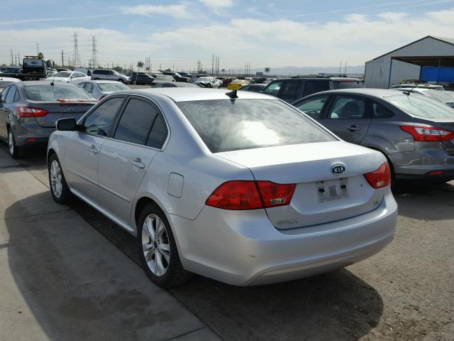 KNAGE228595281028 - 2009 KIA OPTIMA LX SILVER photo 3