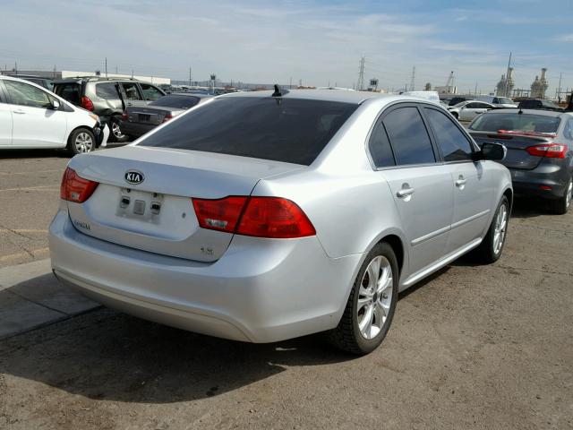 KNAGE228595281028 - 2009 KIA OPTIMA LX SILVER photo 4