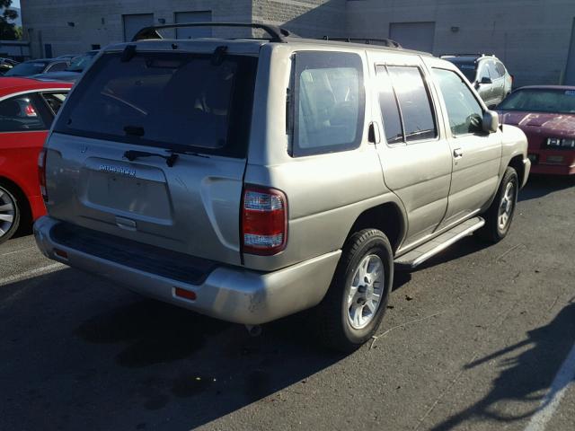 JN8AR07SXYW418354 - 2000 NISSAN PATHFINDER GOLD photo 4