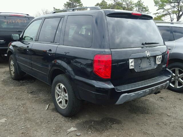 5FNYF18504B009859 - 2004 HONDA PILOT EXL BLACK photo 3