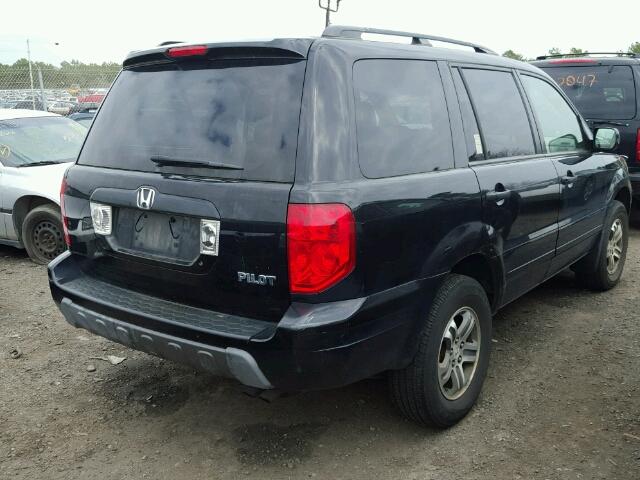 5FNYF18504B009859 - 2004 HONDA PILOT EXL BLACK photo 4