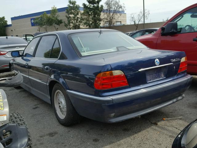 WBAGH8335XDP03119 - 1999 BMW 740 IL BLUE photo 3