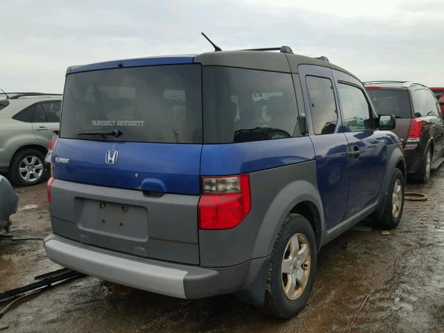 5J6YH28554L024185 - 2004 HONDA ELEMENT EX BLUE photo 4