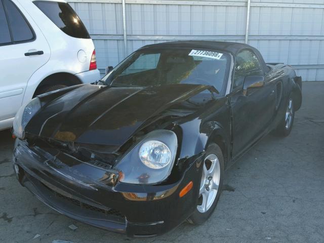 JTDFR320020045344 - 2002 TOYOTA MR2 SPYDER BLACK photo 2