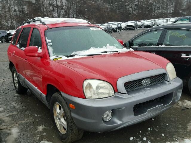 KM8SC73D43U532304 - 2003 HYUNDAI SANTA FE G RED photo 1