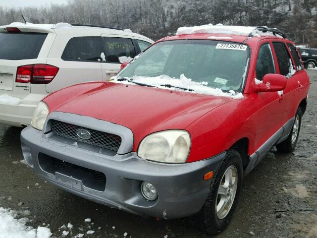 KM8SC73D43U532304 - 2003 HYUNDAI SANTA FE G RED photo 2