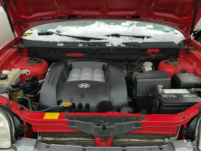 KM8SC73D43U532304 - 2003 HYUNDAI SANTA FE G RED photo 7