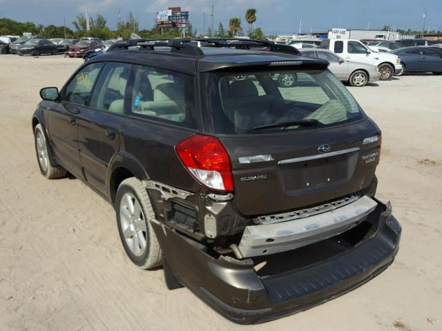 4S4BP61C897348533 - 2009 SUBARU OUTBACK 2. BROWN photo 3