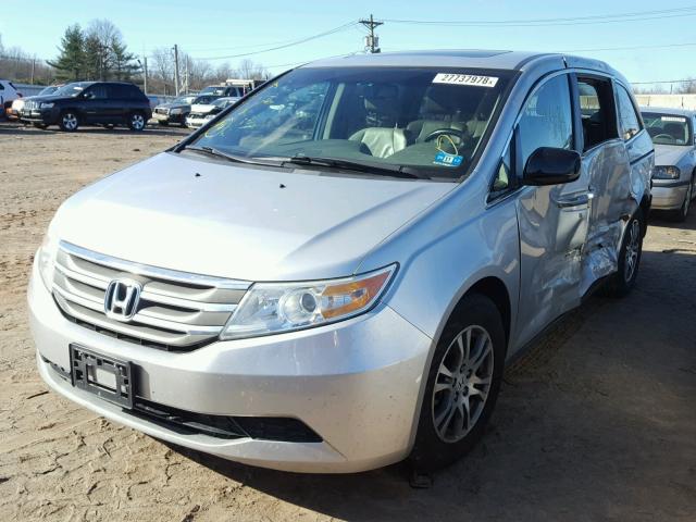 5FNRL5H64BB013682 - 2011 HONDA ODYSSEY EX SILVER photo 2